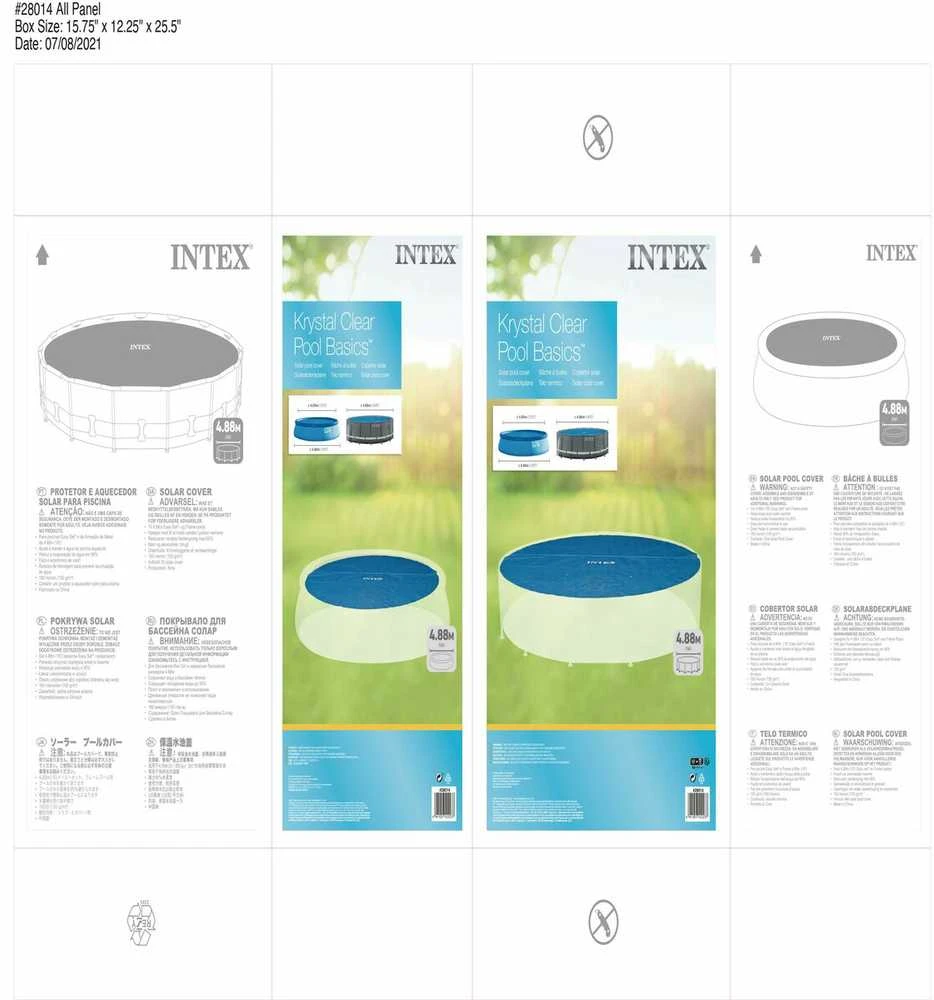 Intex Baseino uždangalas, mėlynas, 470cm, polietilenas