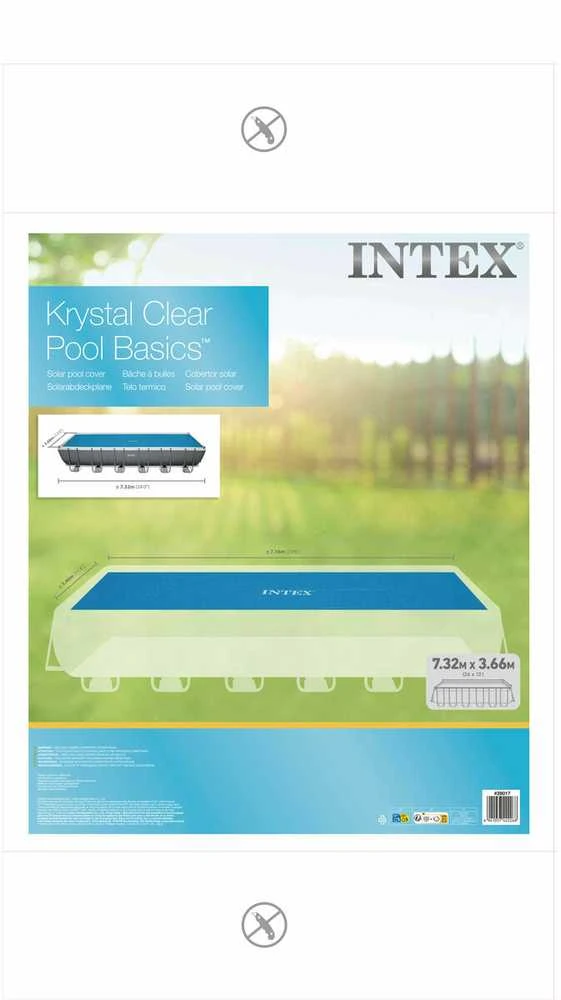 Intex Baseino uždangalas, mėlynas, 716x346cm, polietilenas