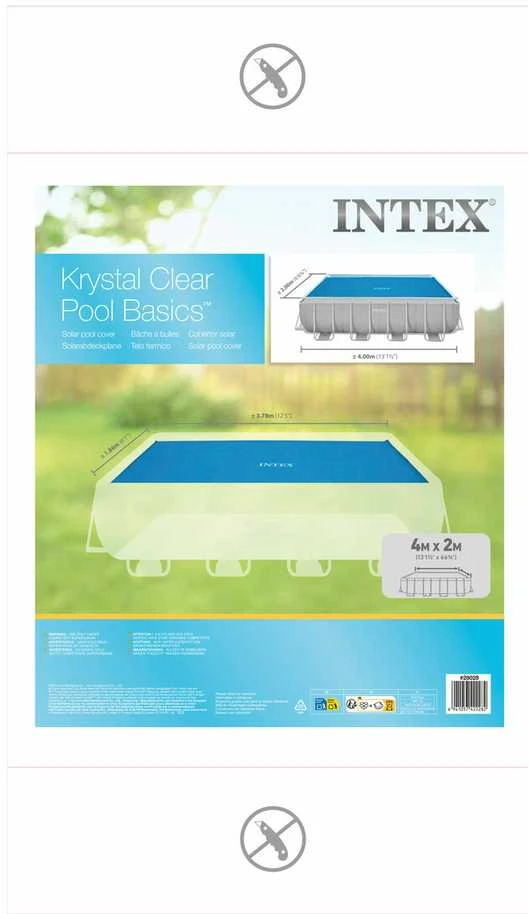 Intex Baseino uždangalas, mėlynas, 378x186cm, polietilenas