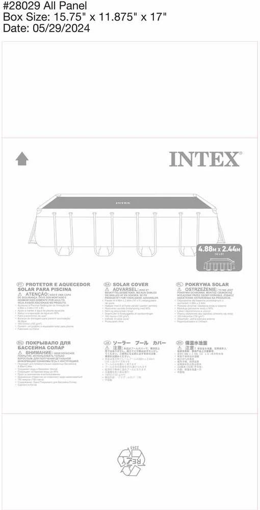 Intex Baseino uždangalas, mėlynas, 476x234cm, polietilenas