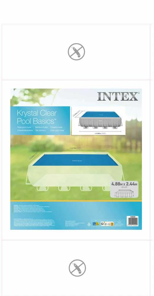 Intex Baseino uždangalas, mėlynas, 476x234cm, polietilenas