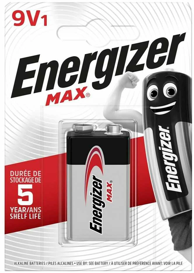 Baterija - Energizer 9V Max PowerSeal Technologija, 5 Metų Energijos Išlaikymas