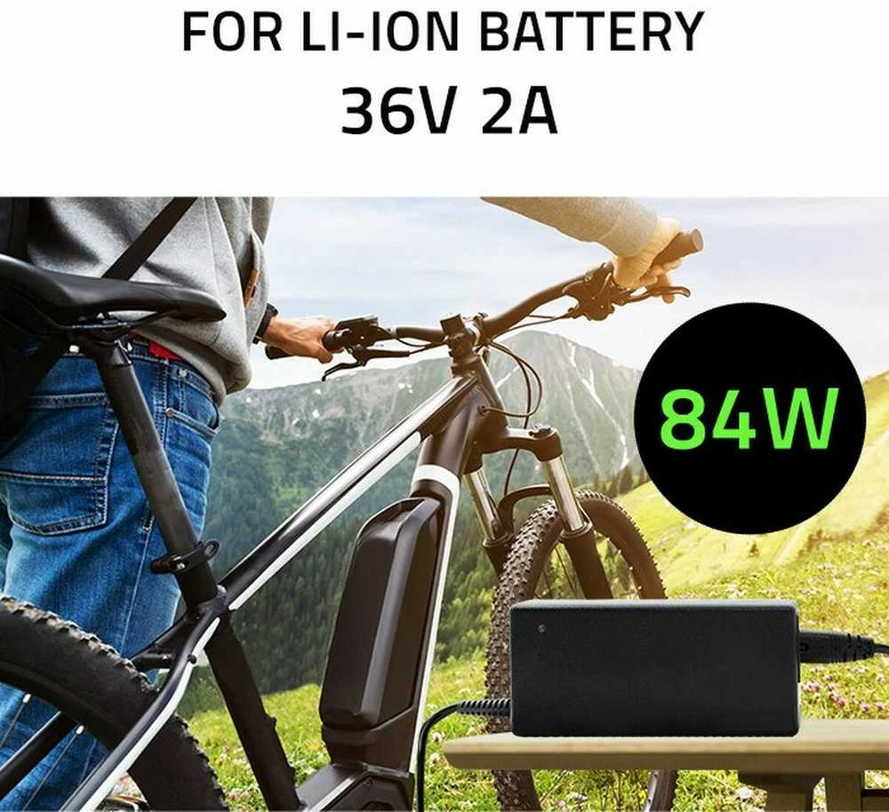 Įkroviklis - Qoltec 50760 E-dviračiams 36V/42V 2A Juodas