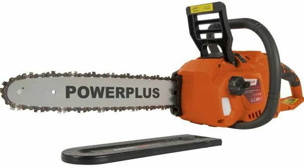 „PowerPlus Dual Power Powdpg7576“ – 40 V akumuliatorinis grandininis pjūklas, 350 mm kreiptuvas, be akumuliatoriaus ir įkroviklio
