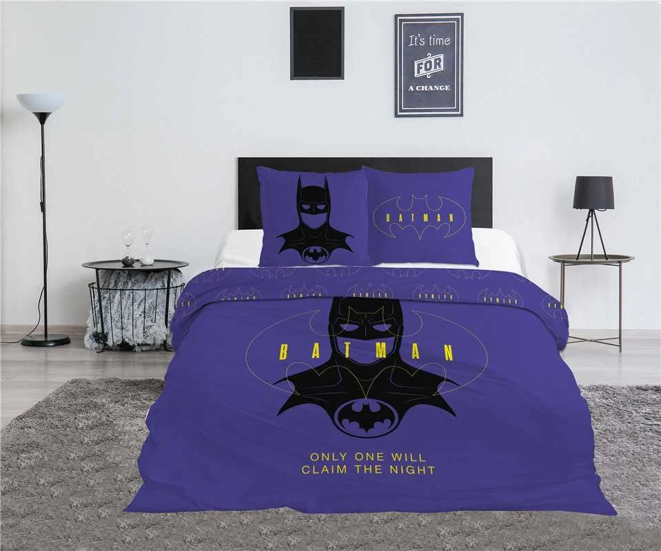 „Batman Claim the Night“ dvigulė, dvigubo dydžio antklodės užvalkalas 240x220cm, 65x65 cm