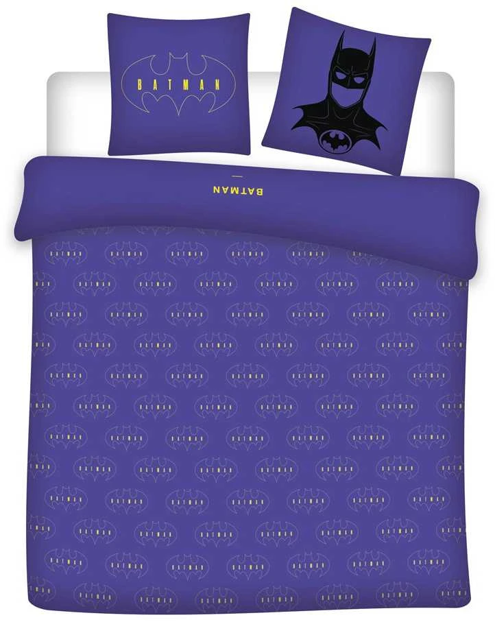 „Batman Claim the Night“ dvigulė, dvigubo dydžio antklodės užvalkalas 240x220cm, 65x65 cm