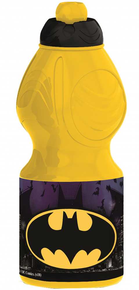 Stor DC Comics – sportinis buteliukas su Batman logotipu (geltonas/juodas), 400 ml