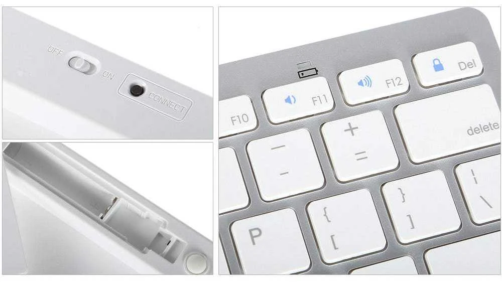 Pelė Belaidė klaviatūra – plona „Bluetooth“ klaviatūra, skirta asmeniniams kompiuteriams, „Mac“ ir „iPad“