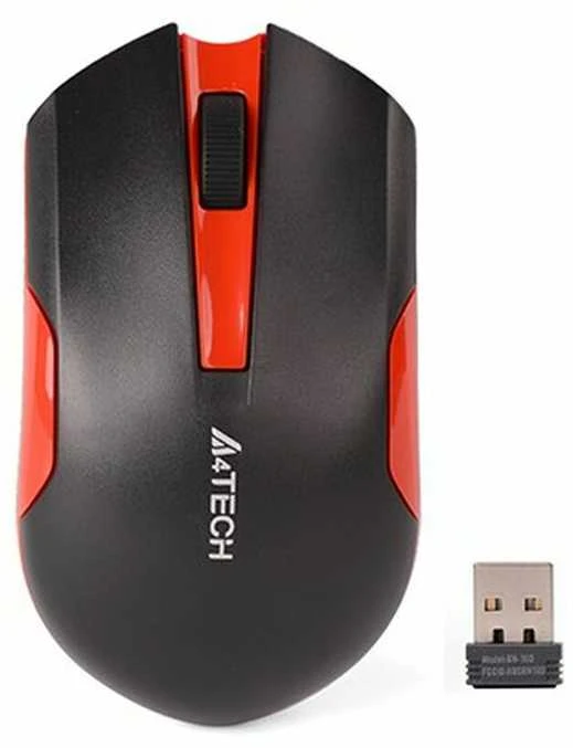 A4Tech A4TMYS46038 Pelė V-TRACK G3-200N-1 Juodas+Raudona belaidė