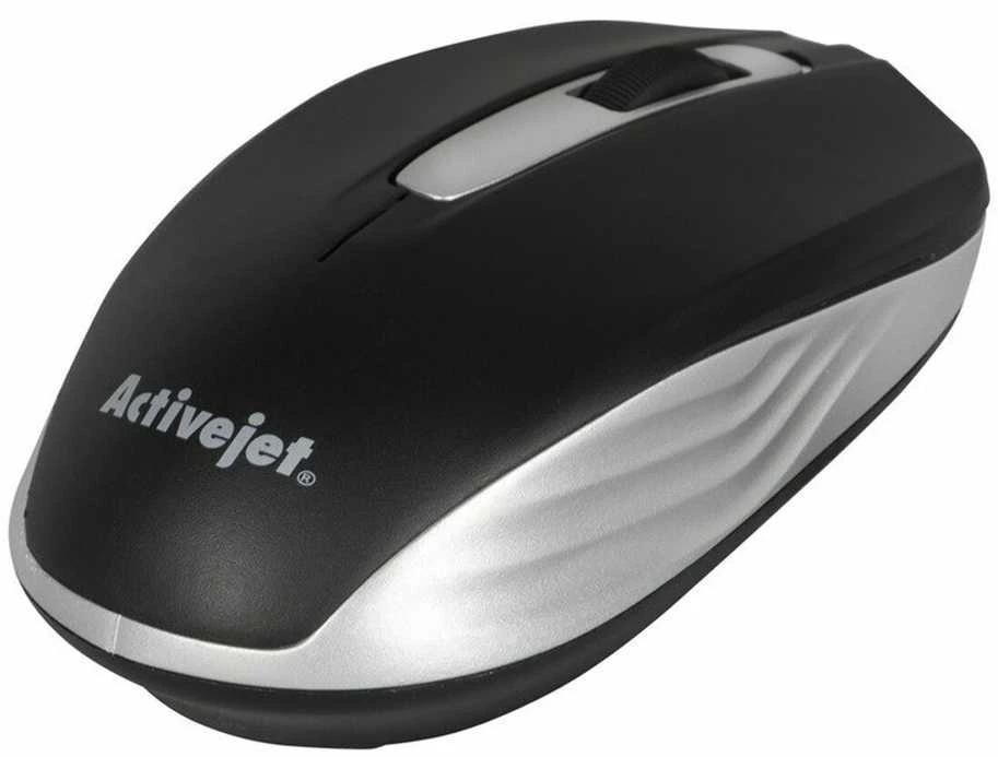 Belaidė Pelė - Activejet AMY-313 Optinė USB 1200 DPI Abipusė Juoda/Pilka