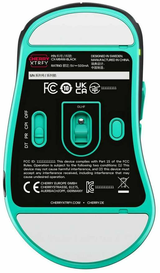 Cherry XTRFY M64 Wireless. Juodas Belaidė pelė