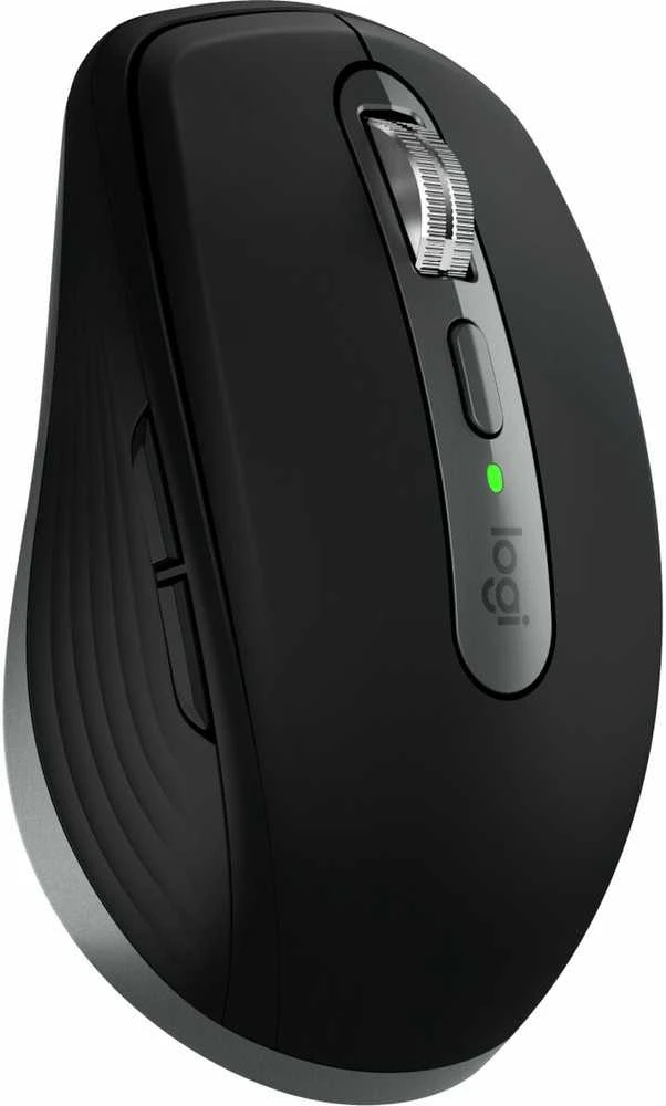 „Logitech MX Anywhere 3s“ belaidė pelė, skirta „Mac“, su grafito logotipu