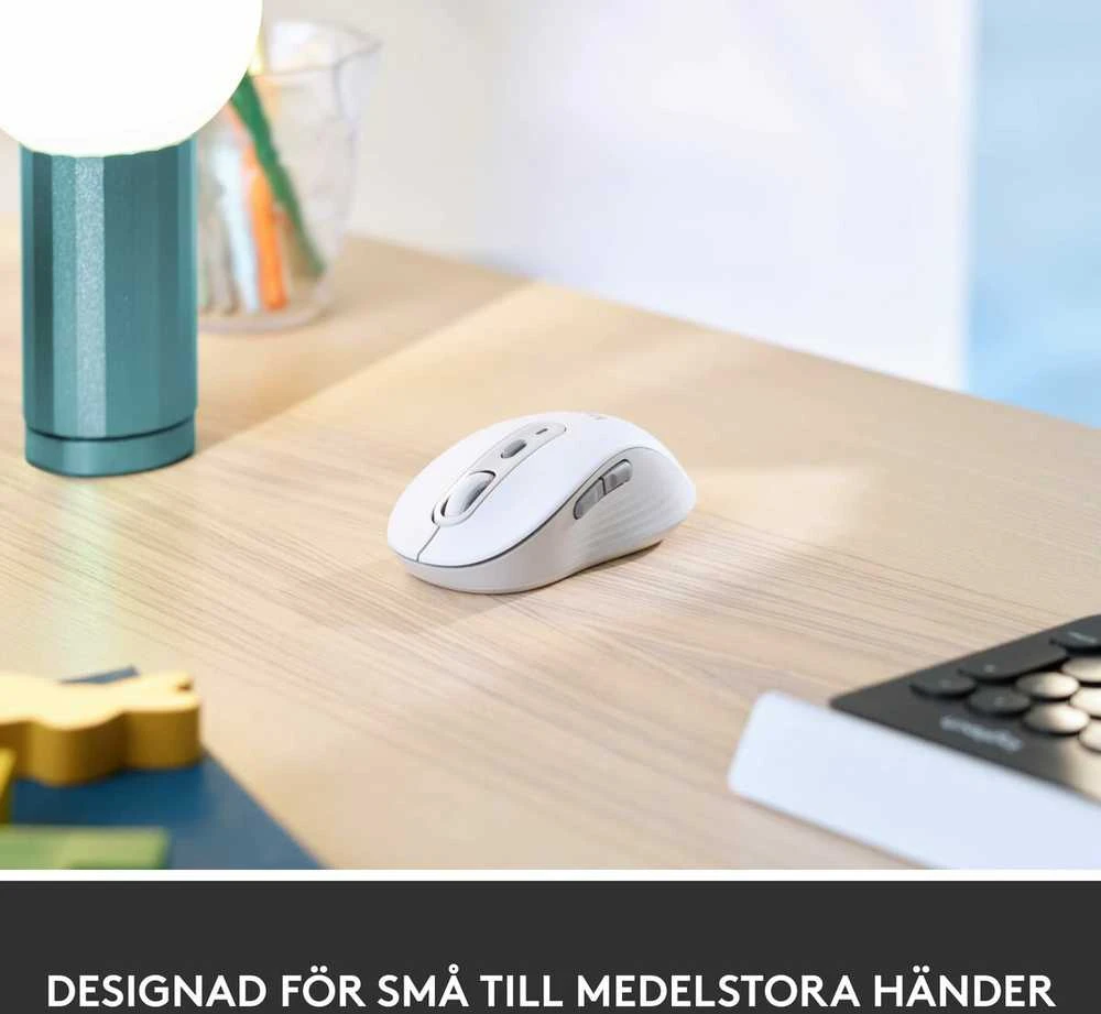 LOGITECH Signature M650 verslui Pelė wireless Bluetooth 2.4 GHz Bolt USB receiver off-baltas