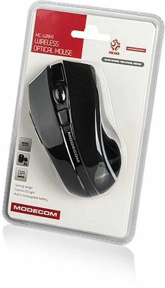 MODECOM MC-WRM1 belaidė pelė, juoda