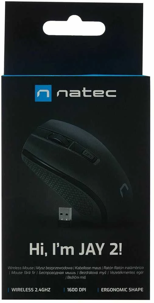 NATEC Optinė belaidė pelė Jay 2 1600DPI juodas