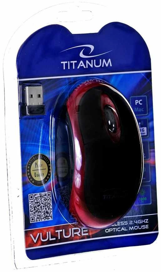 Optinė belaidė pelė Esperanza TITANUM TM116R VULTURE - 3D | 2.4 GHz| 1000 DPI