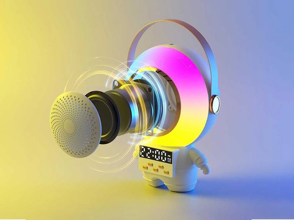 Belaidis karaoke garsiakalbis su Bluetooth ir 2 mikrofonais