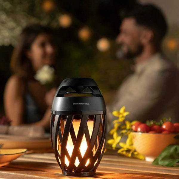 Belaidis garsiakalbis su LED liepsnos efektu