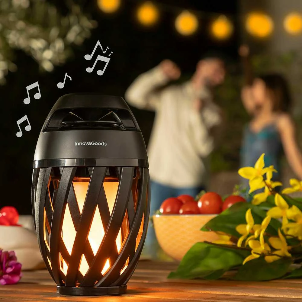 Belaidis garsiakalbis su liepsnos efekto LED lempa Spekkle InnovaGoods
