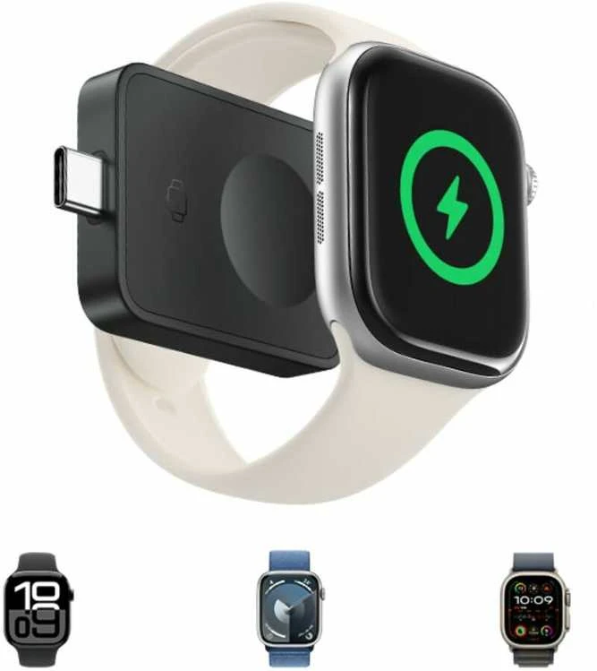 Baseus MagPro 2.5W Magnetic belaidis įkroviklis skirtas Apple Watch - juodos spalvos