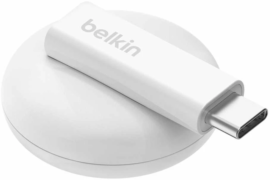 Belkin nešiojamas USB-C įkrovimo stovas Apple Watch laikrodžiui, baltas (WIZ022GLWH-B1)