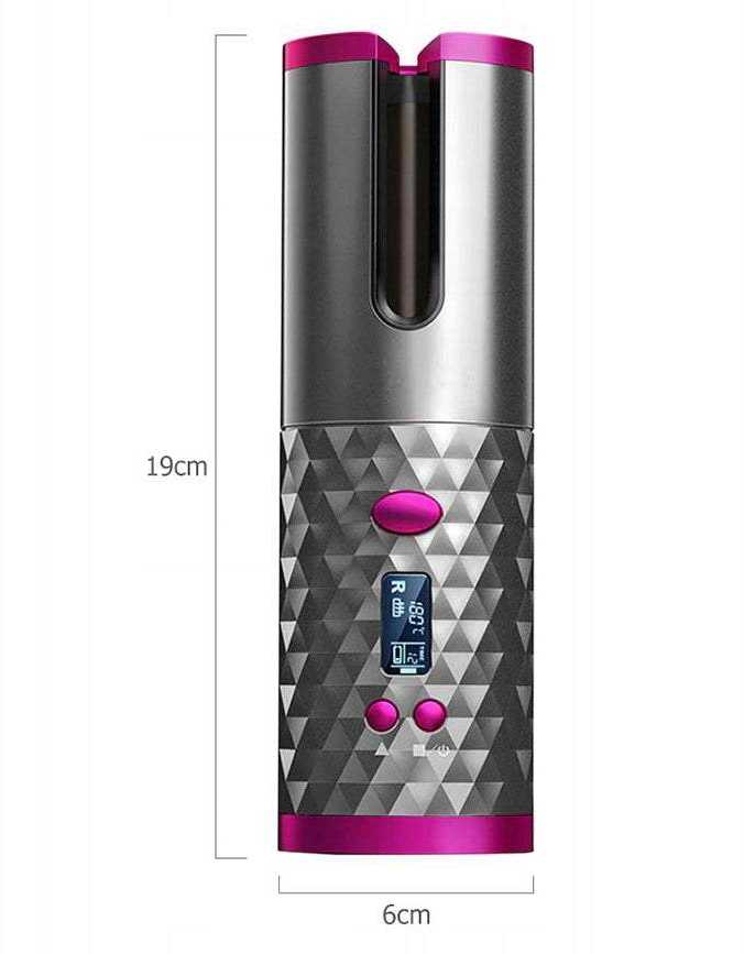 Automatinis plaukų garbanojimo aparatas LCD, 19 cm, 150-200 °C