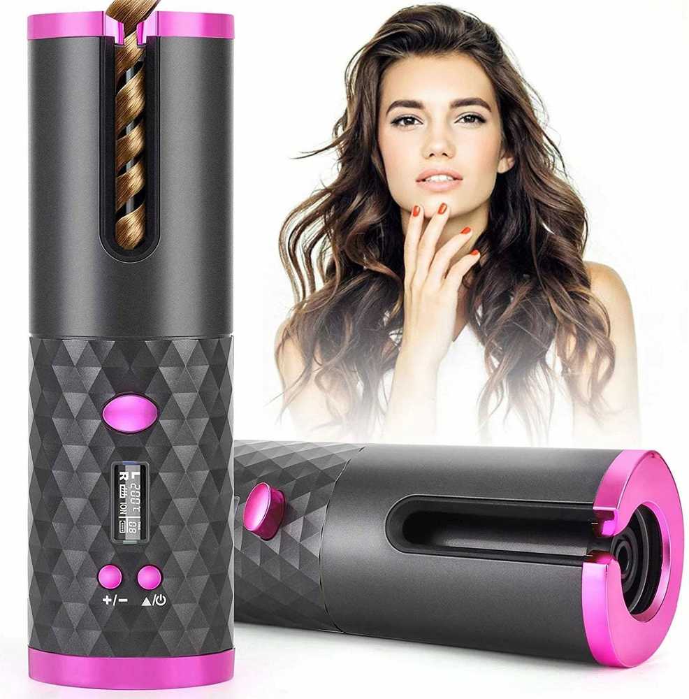 Automatinis plaukų garbanojimo aparatas LCD, 19 cm, 150-200 °C