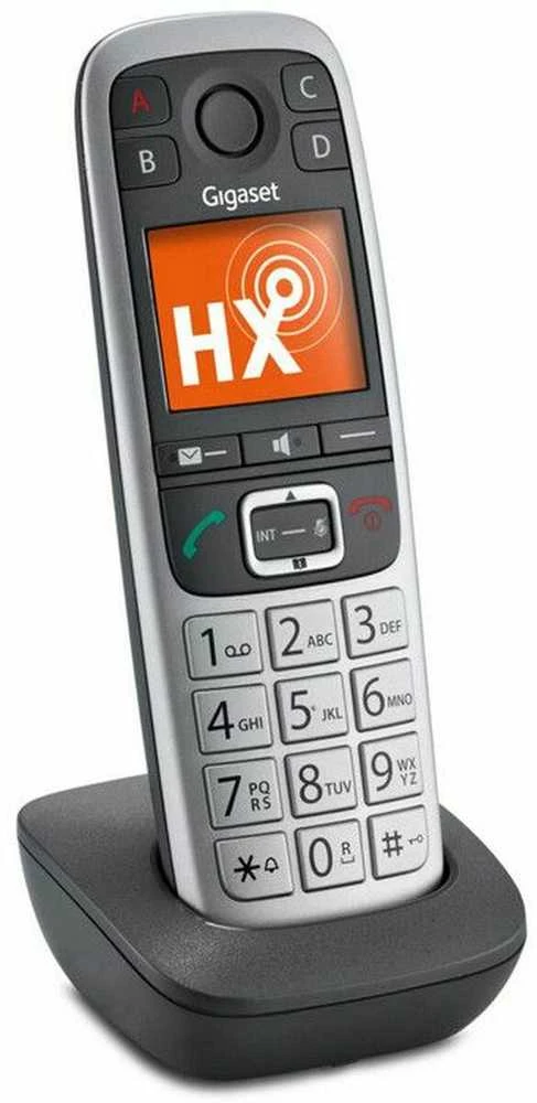 Namų Telefonas - Gigaset E560HX DECT Telefonas, 14h Pokalbių Laikas, 150 Kontaktų, Juoda