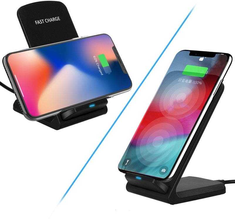 Belaidis telefono įkroviklis-laikiklis su greitu indukciniu įkrovimu QI