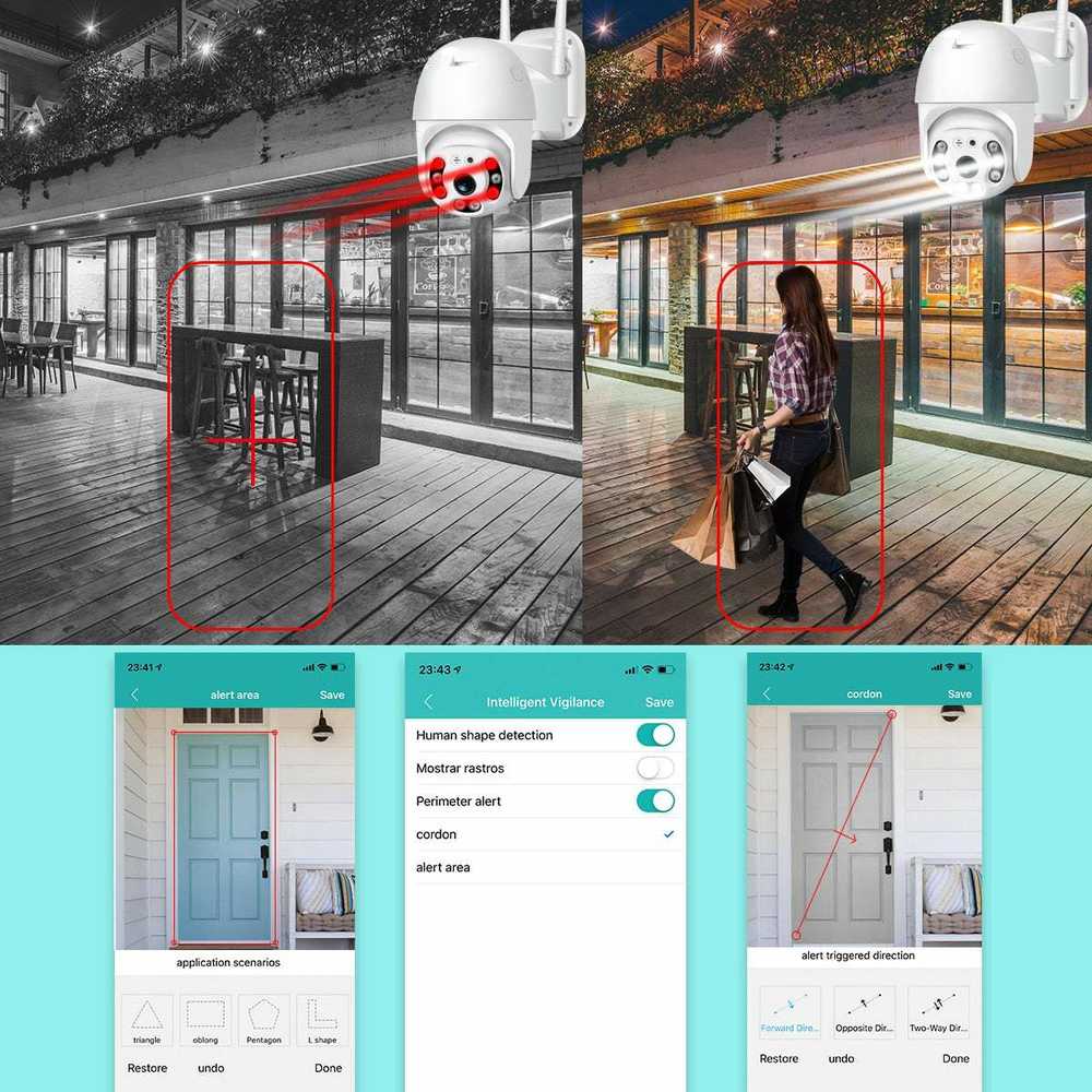 Outdoor camera ip wifi full hd zoom