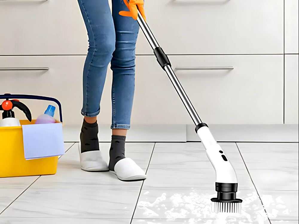 Rotacinis mopas elektrinis valymo šepetys 9 skirtingi priedai