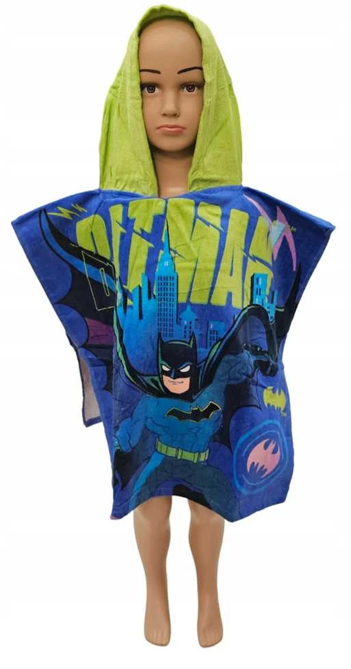 MCU Batman Poncho badehåndklæde med hætte - 100 procent bomuld