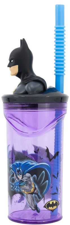 STOR Batman 3D puodelis - gertuvė su šiaudeliu, 360 ml