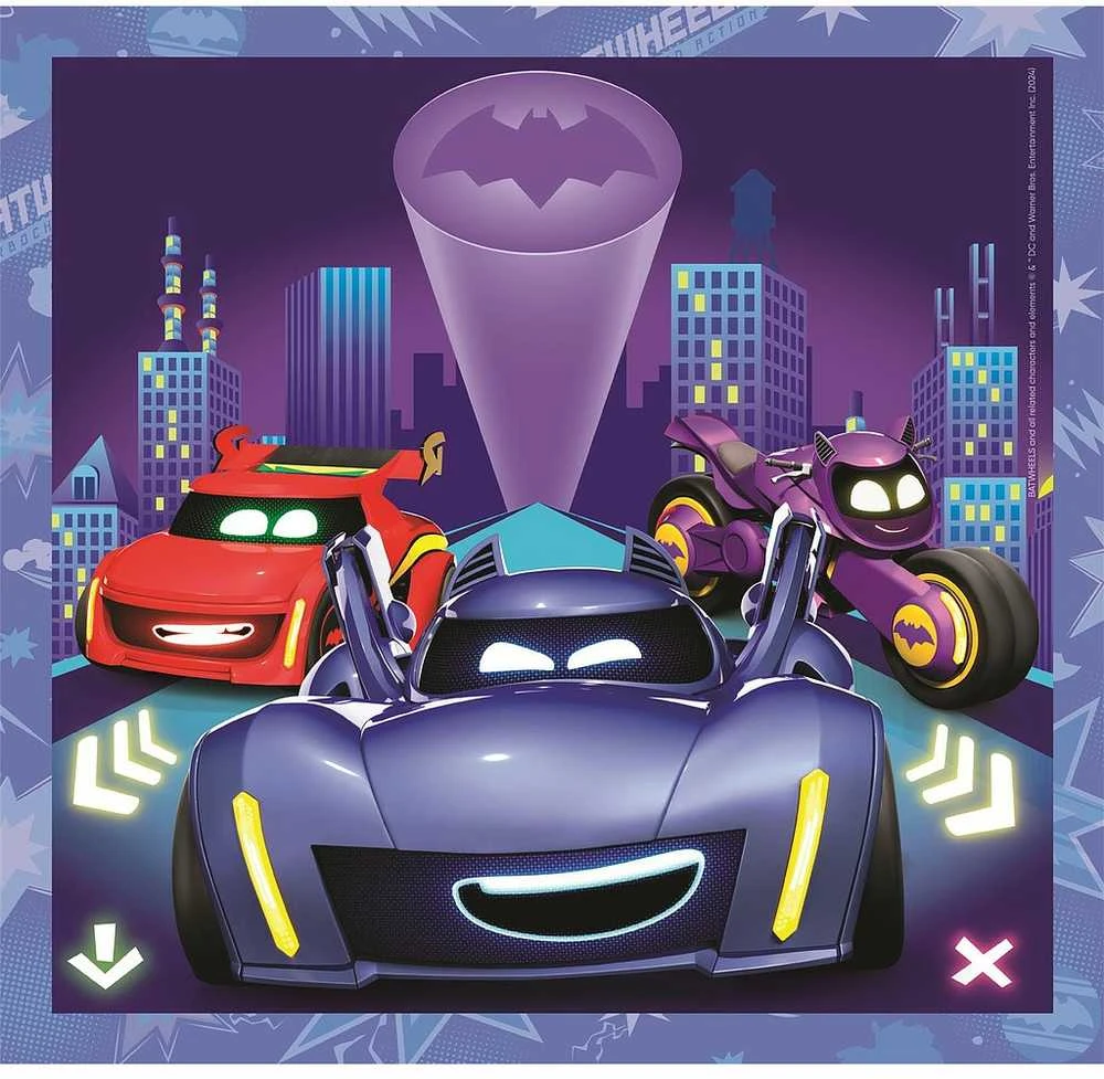 Clementoni Dėlionė 3x48 vnt. - Batwheels
