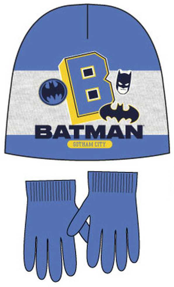 Batman Betmeno Gotham City kepurės ir pirštinių rinkinys vaikams 54 cm