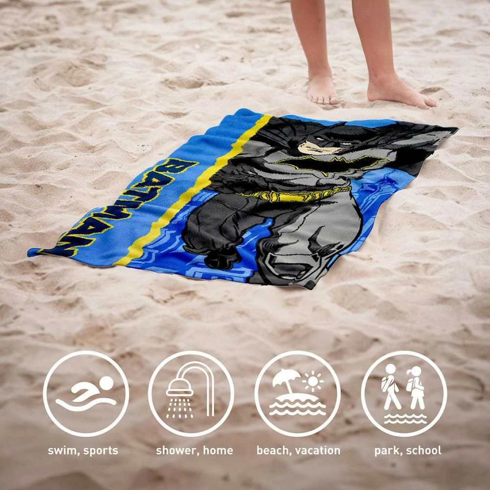 Paplūdimio rankšluostis Batman 70 x 140 cm Mikro audinys