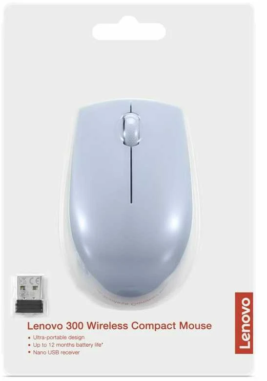 Lenovo | Compact Pelė with battery | 300 | Wireless | Frost Mėlyna