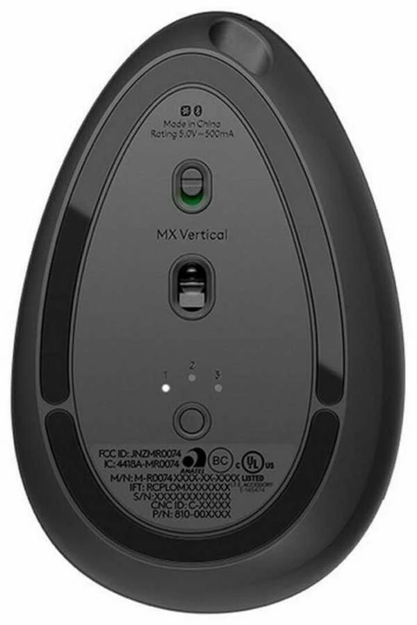 Belaidė pelė Logitech MX Vertical, pilka