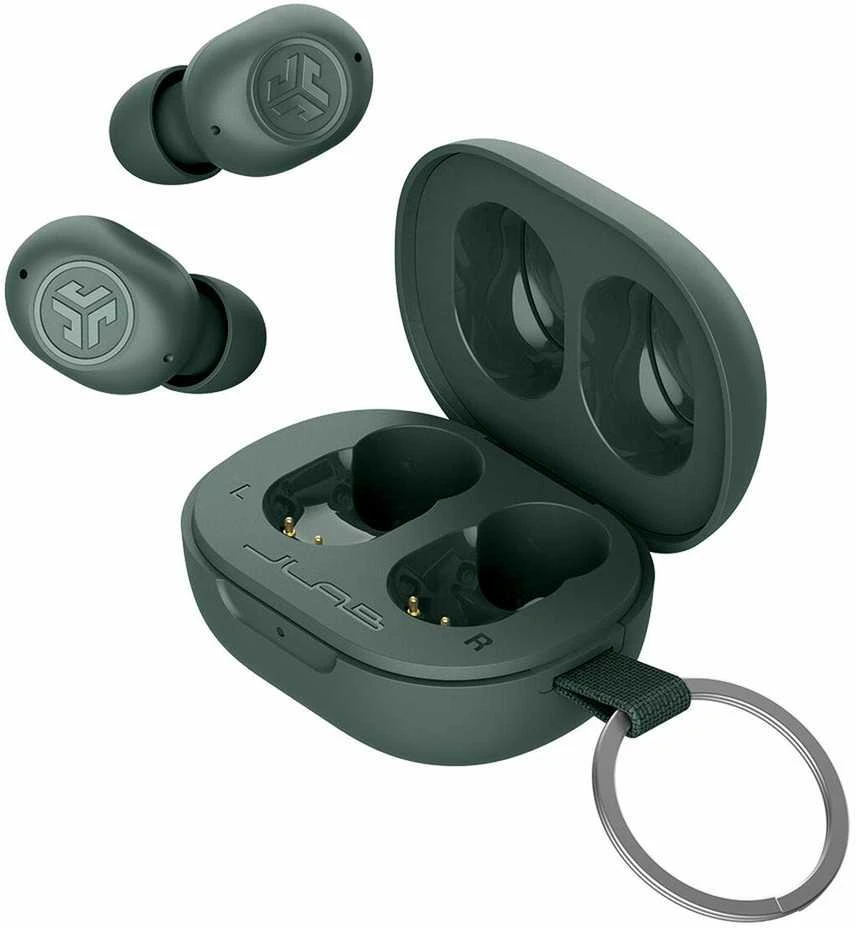 Jlab JBuds Mini TWS ausinės – Sage Pilkas Bluetooth į ausis įdedamos ausinės, integruotas mikrofonas