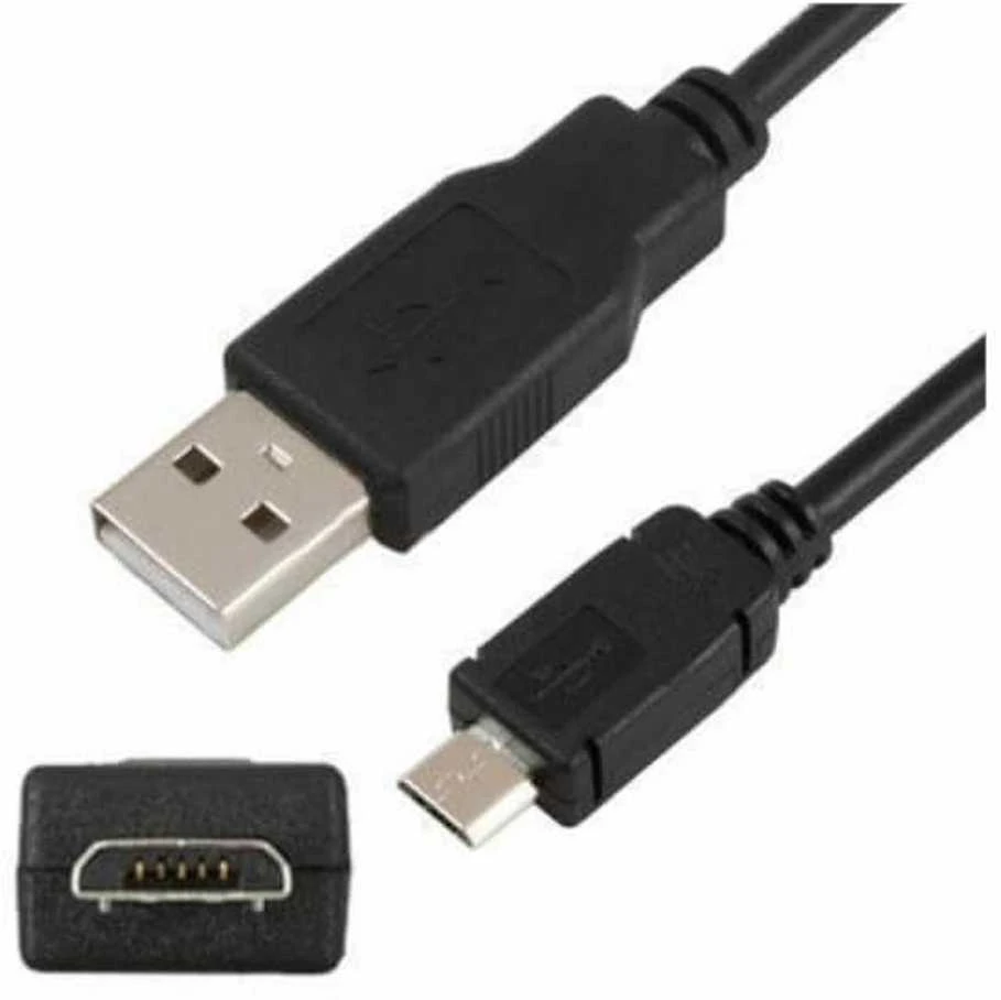 Bigbuy Accessories Kabelis USB – microUSB juodos spalvos