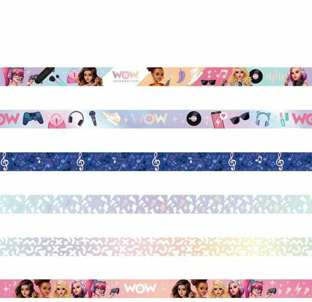 Bigbuy Fun „WOW Generation“ – dekoratyvinės „Washi“ juostos (WOW00050-050-CDU)
