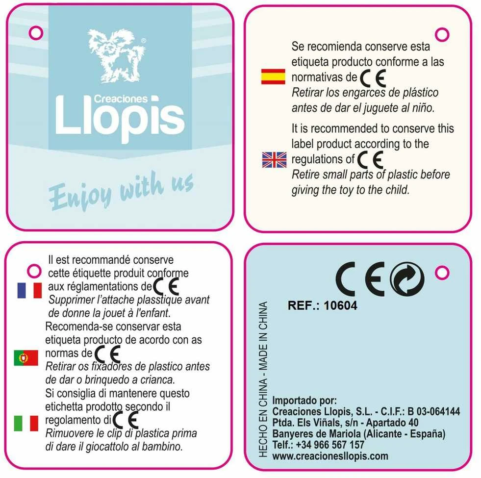 Bigbuy Fun LLOPIS pliušinis meškinas 70cm, 10604