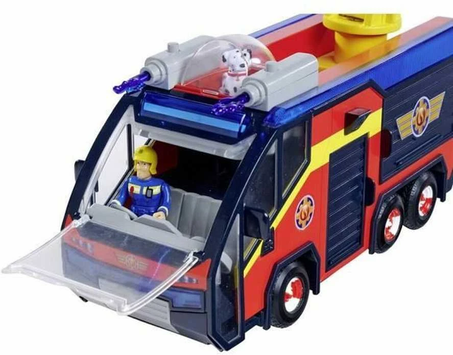 Simba Fireman Sam komplektas Big Gaisrinė mašina Jupiter interaktyvus automobilis + 2 figūrėlės šviesos garsas