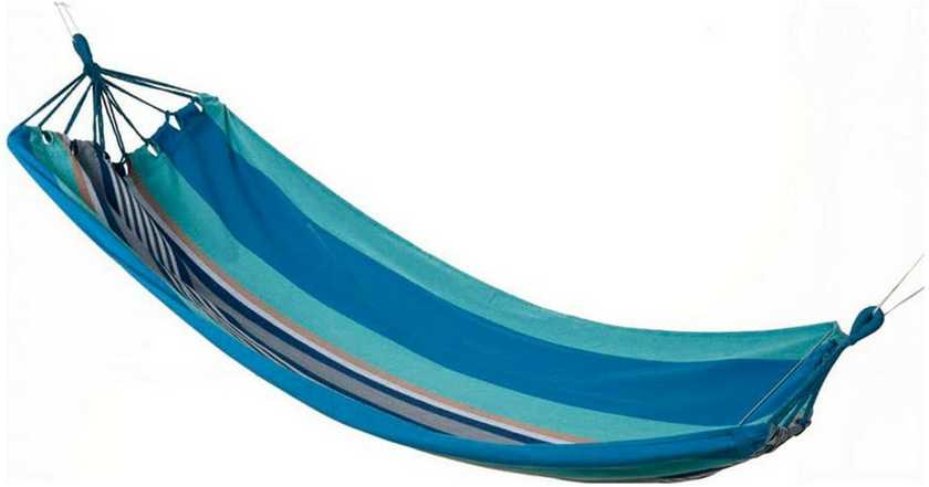 Bigbuy Outdoor GENERIC lauko hamakas - Mėlyna Stripes - 100x200cm - Svoris iki 150kg