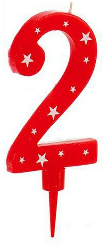 Bigbuy Party Žvakė Gimtadienio Numeriai 2 (12 vnt.)