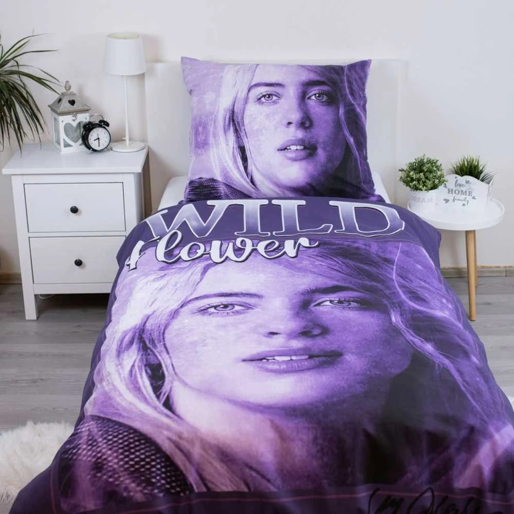 Billie Eilish laukinių gėlių patalynės komplektas 140√π200cm, 70√π90cm