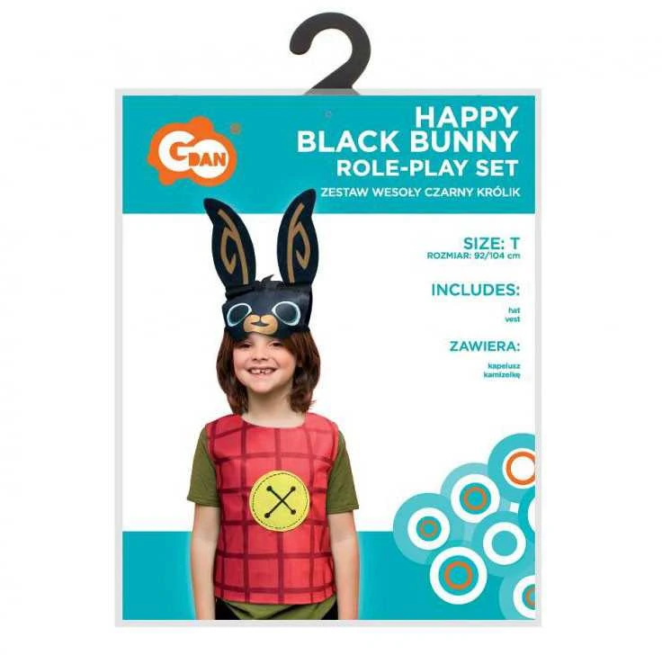 Bing Bunny zuikio juodas kostiumas 92/104 cm