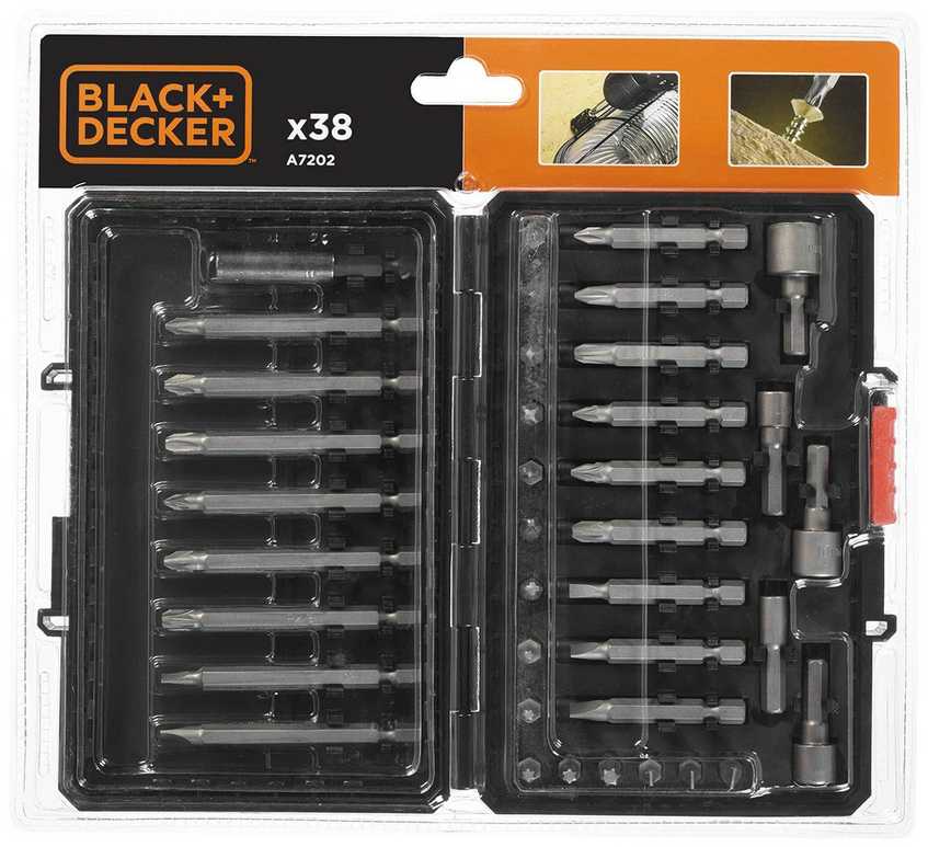Black & Decker Juodas & Decker Juodas+DECKER Rinkinys AKCESORIÓW 38szt. ...