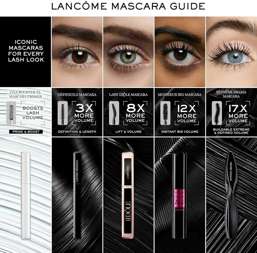 Lancome Hypnose Drama Atsparus vandeniui Blakstienų tušas apimties suteikiantis vandeniui atsparus blakstienų tušas, atspalvis: Juodas, 8 ml