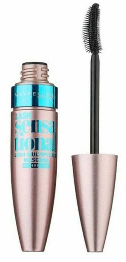 Maybelline Lash Sensational vandeniui atsparus blakstienų tušas su elastomeriniu dvipusiu lenktu šepetėliu 9,5ml